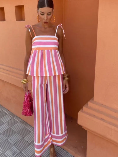 Hanne - Bedruckter Hosenanzug Sommer-Outfit