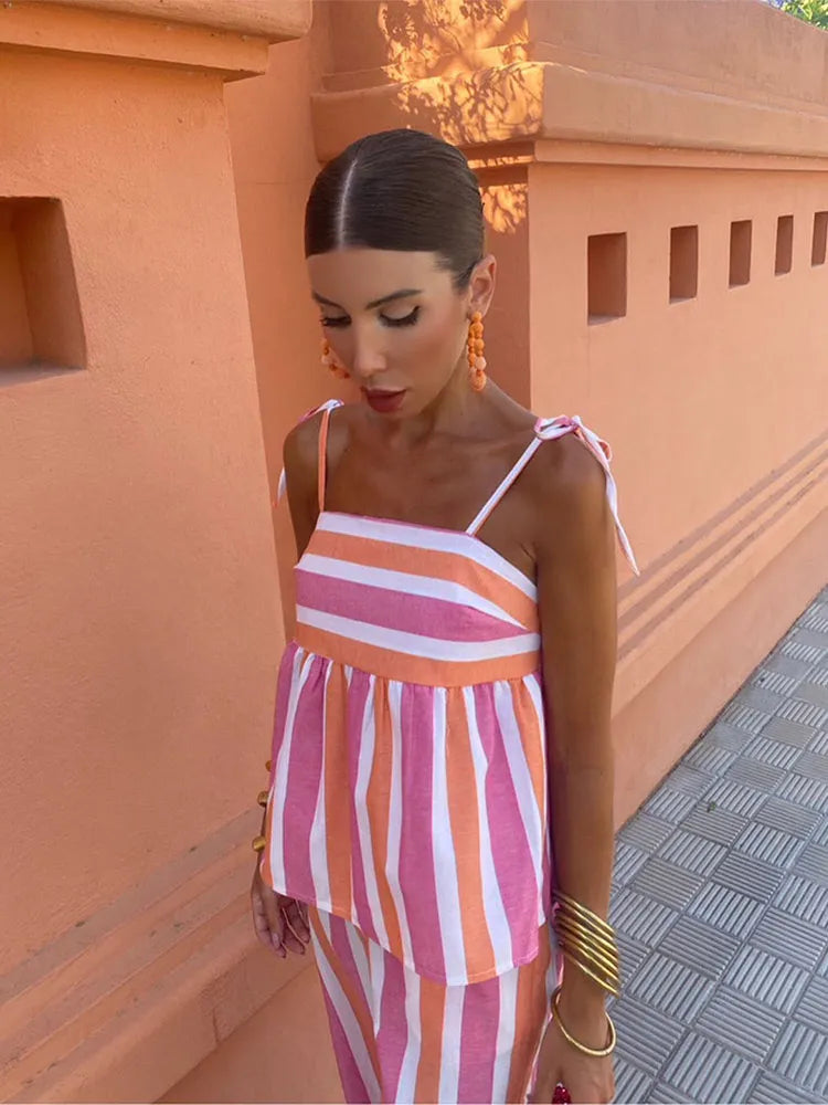 Hanne - Bedruckter Hosenanzug Sommer-Outfit