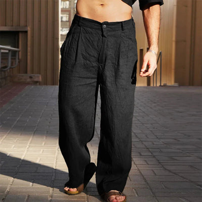 Malik – Leinenhose mit weitem Bein