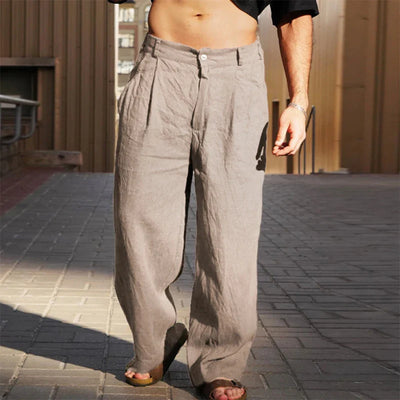 Malik – Leinenhose mit weitem Bein