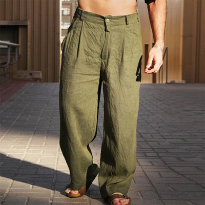 Malik – Leinenhose mit weitem Bein