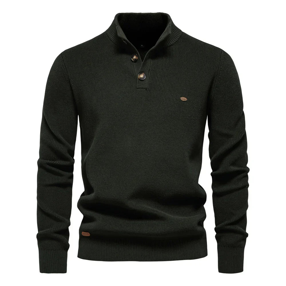 BAUMANN | Herren Pullover mit Knopfleiste