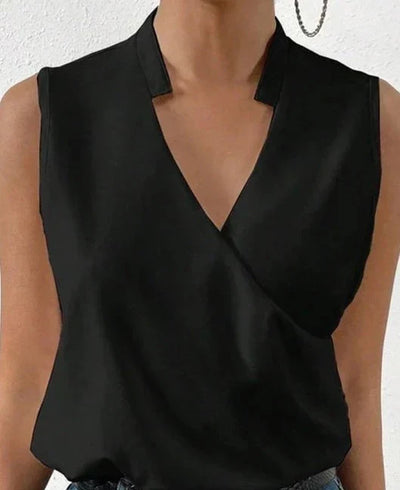 Sarah | Elegantes ärmelloses einfarbiges Top