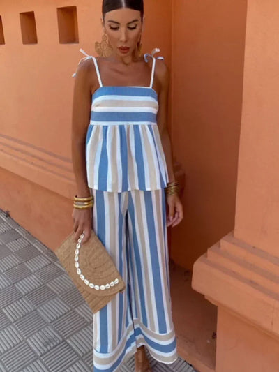 Hanne - Bedruckter Hosenanzug Sommer-Outfit