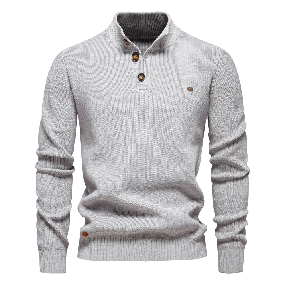 BAUMANN | Herren Pullover mit Knopfleiste