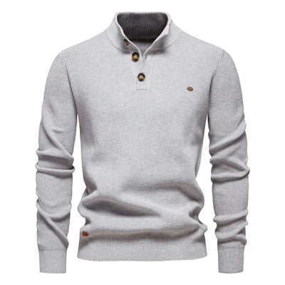 BAUMANN | Herren Pullover mit Knopfleiste