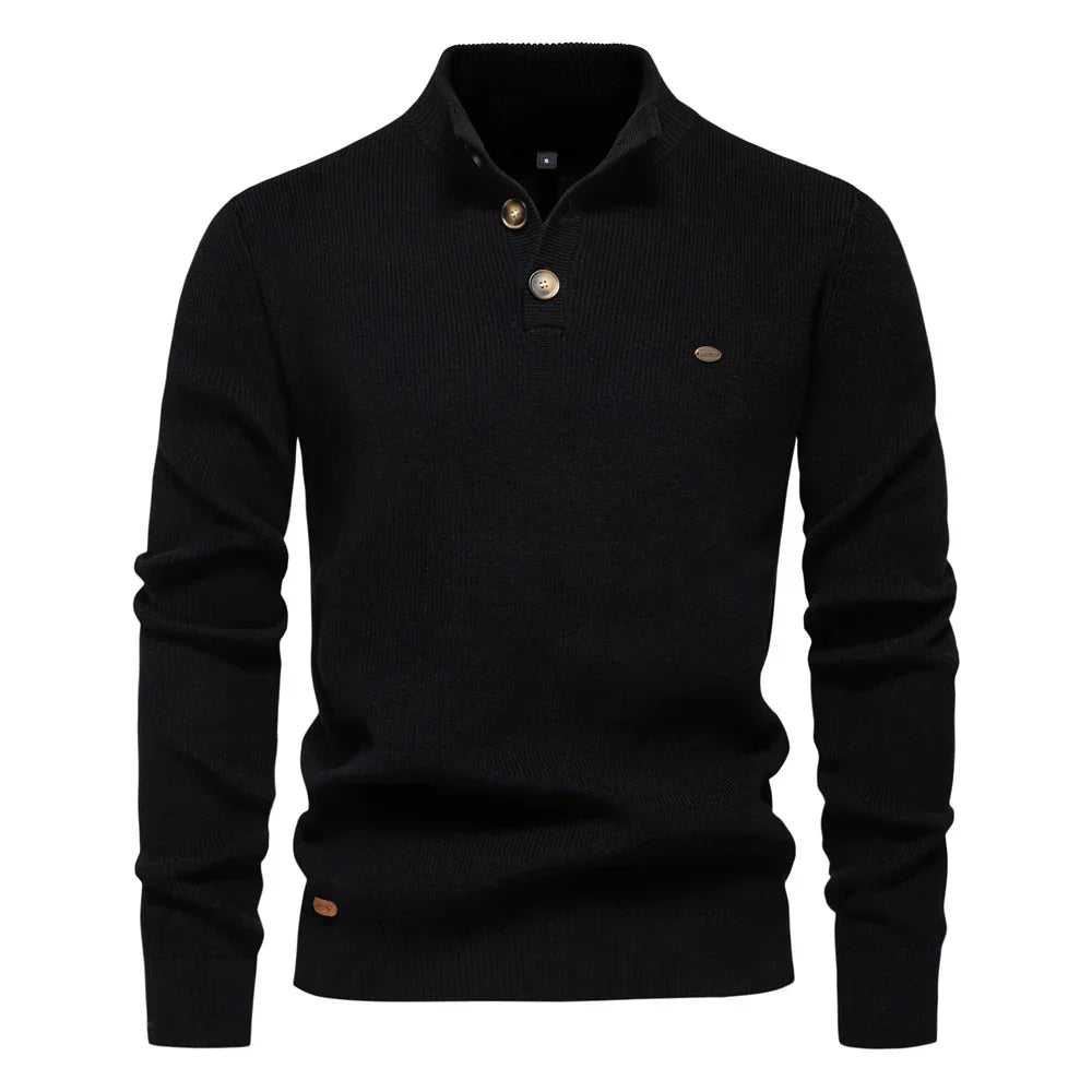 BAUMANN | Herren Pullover mit Knopfleiste