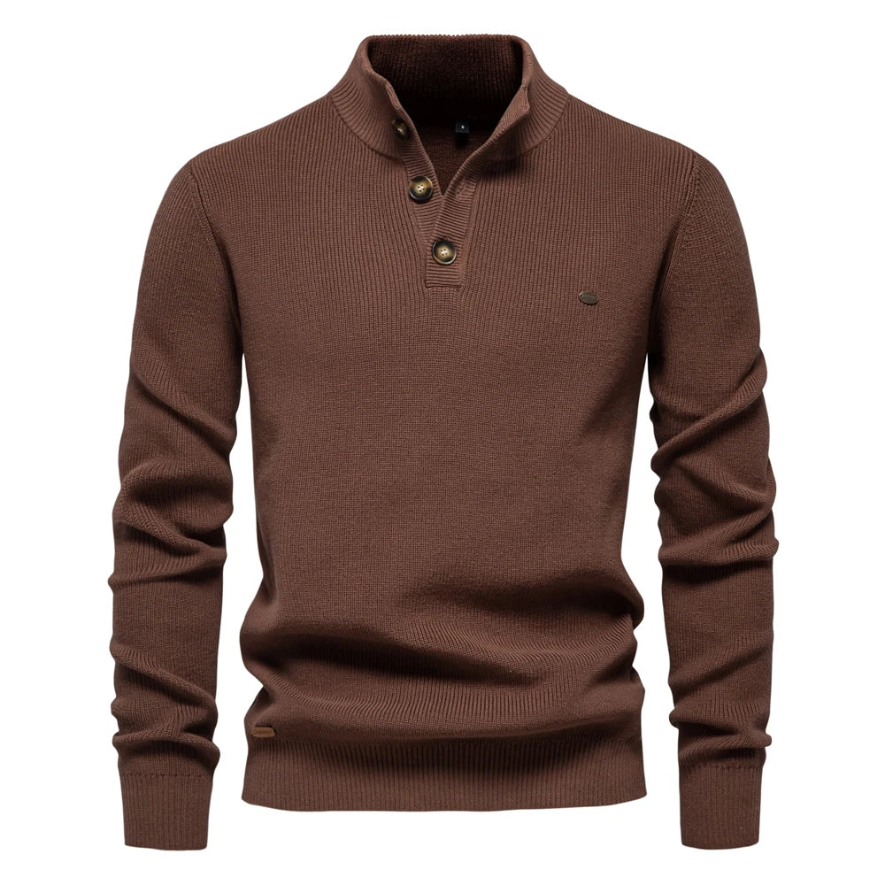 BAUMANN | Herren Pullover mit Knopfleiste