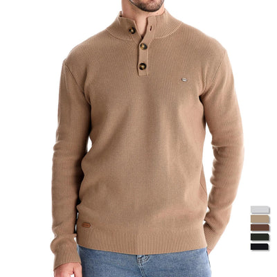 BAUMANN | Herren Pullover mit Knopfleiste