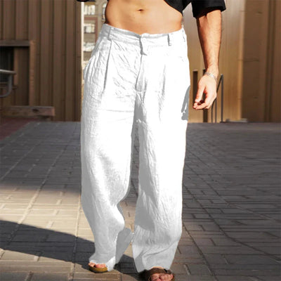 Malik – Leinenhose mit weitem Bein