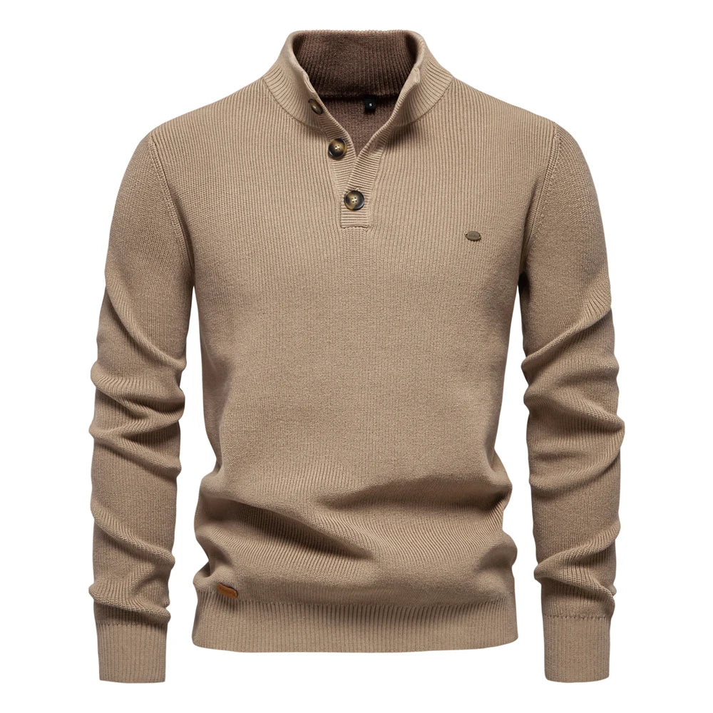 BAUMANN | Herren Pullover mit Knopfleiste
