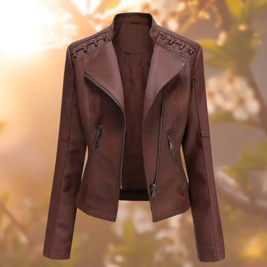 Katie™ | Zeitlos elegante Lederjacke