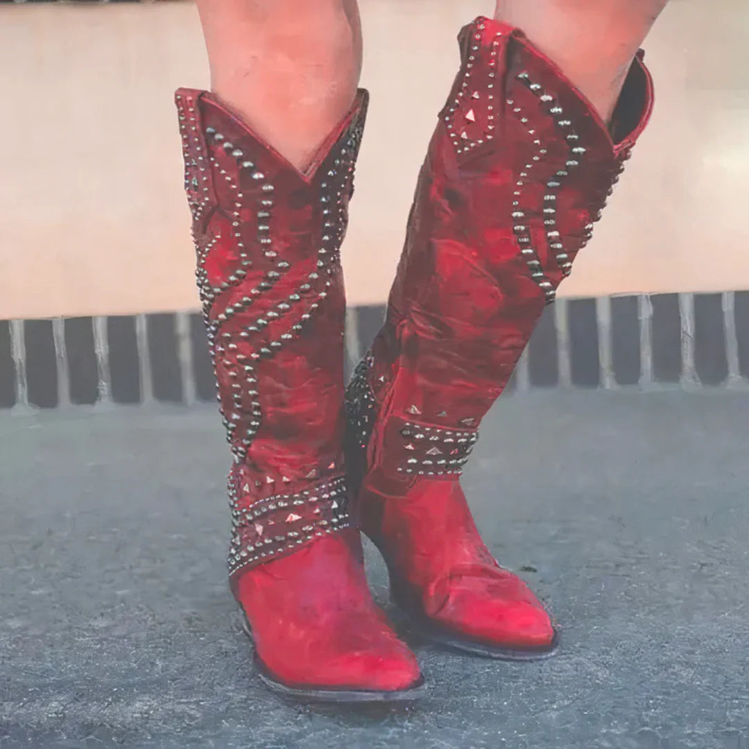 Mary – Kniehohe Westernstiefel