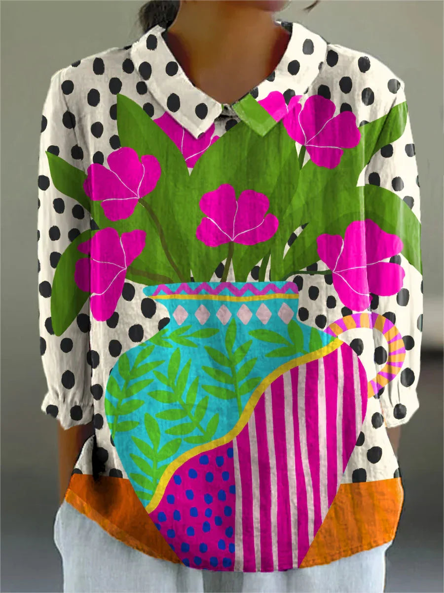 Elle | Vintage Bunte Bluse