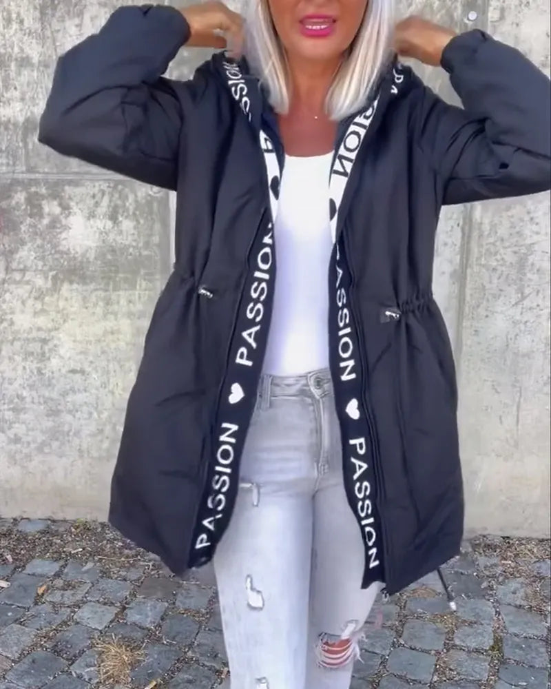 Annina - Kapuzenjjacke mit Kordelzug und Reißverschluss