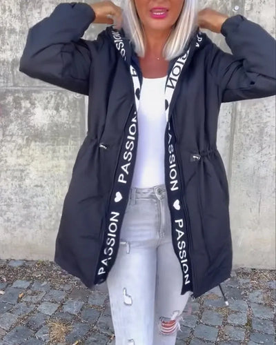 Annina - Kapuzenjjacke mit Kordelzug und Reißverschluss