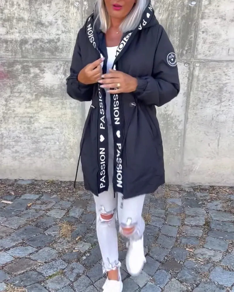 Annina - Kapuzenjjacke mit Kordelzug und Reißverschluss