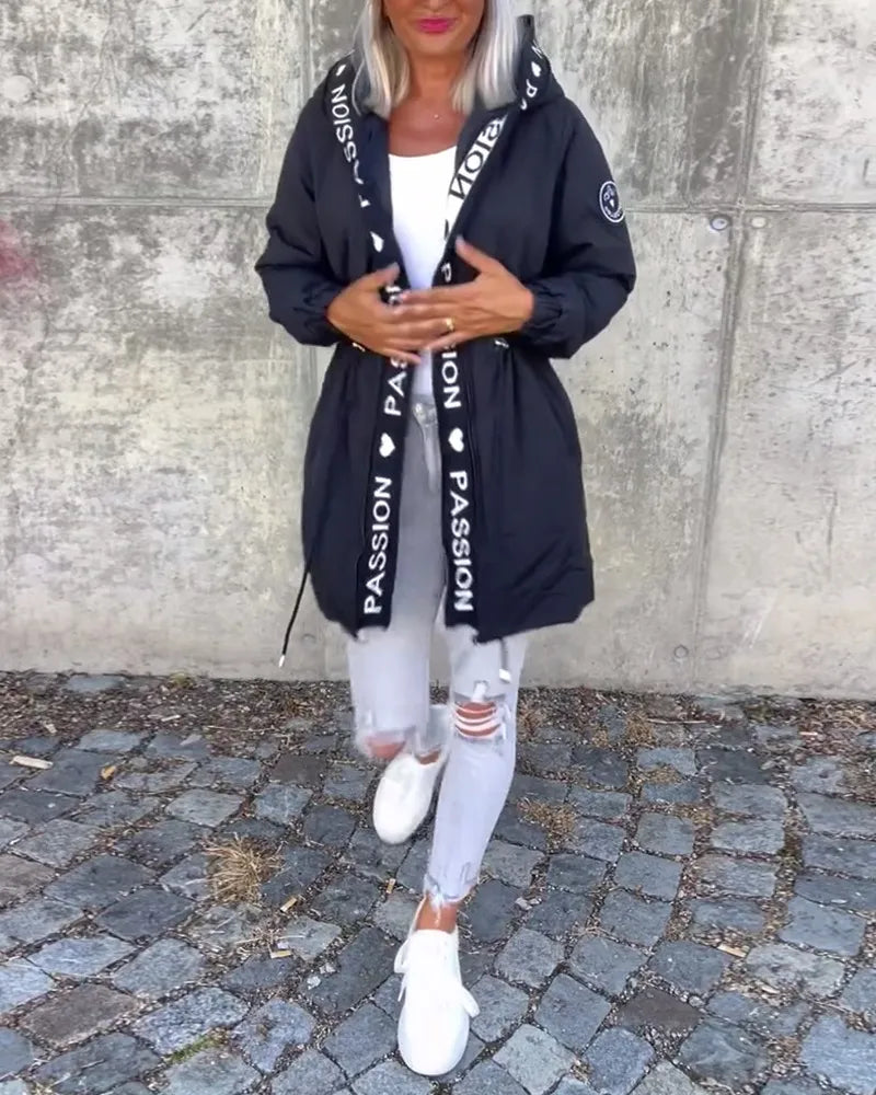 Annina - Kapuzenjjacke mit Kordelzug und Reißverschluss