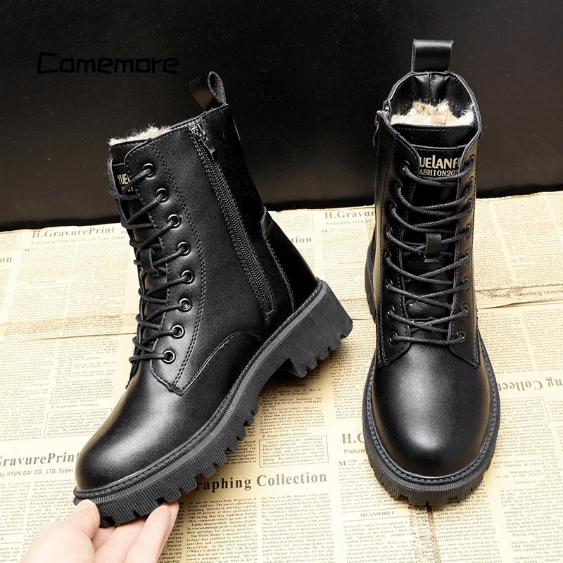 Julia™ | Elegante Stiefel aus schwarzem Leder