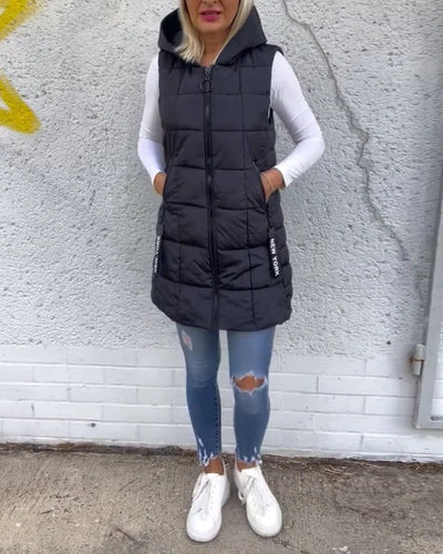 Greta - Ärmelloser Daunenmantel mit Zipper