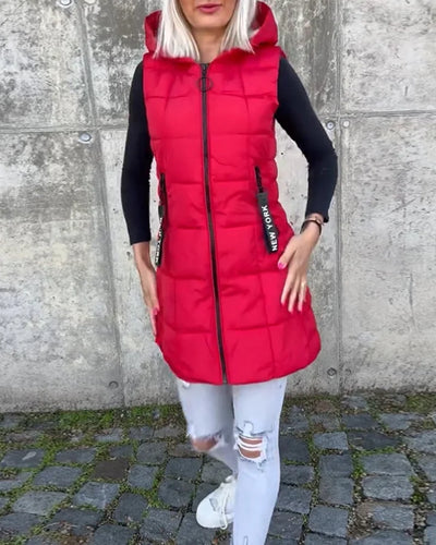 Greta - Ärmelloser Daunenmantel mit Zipper
