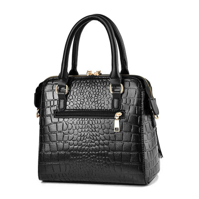 Agata™ | Tasche aus Leder mit Krokodilprägung