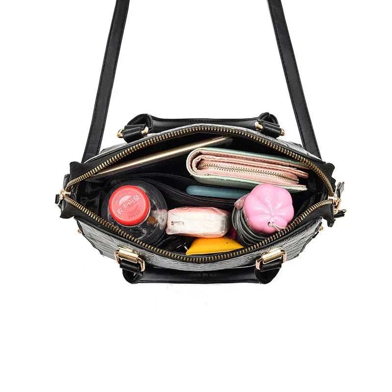 Agata™ | Tasche aus Leder mit Krokodilprägung