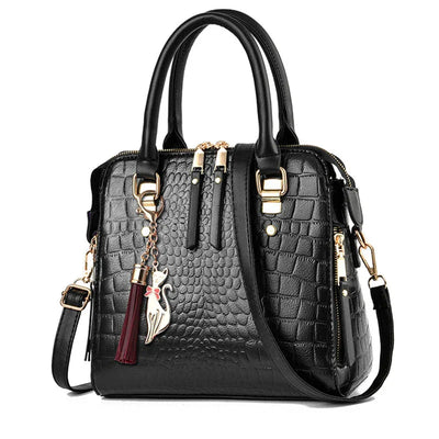 Agata™ | Tasche aus Leder mit Krokodilprägung