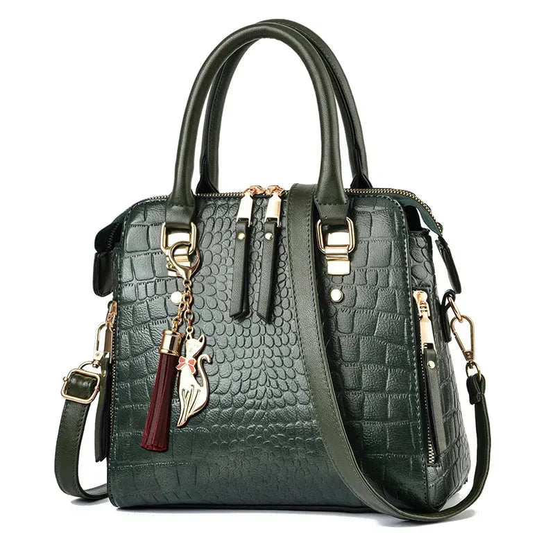 Agata™ | Tasche aus Leder mit Krokodilprägung