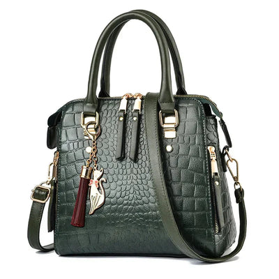 Agata™ | Tasche aus Leder mit Krokodilprägung