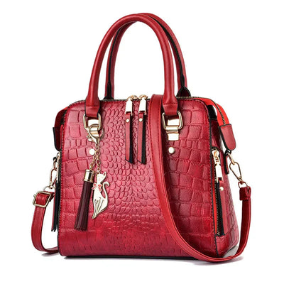 Agata™ | Tasche aus Leder mit Krokodilprägung