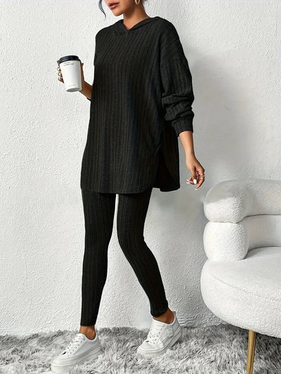 Anja - Geripptes Strick-Lounge-Set