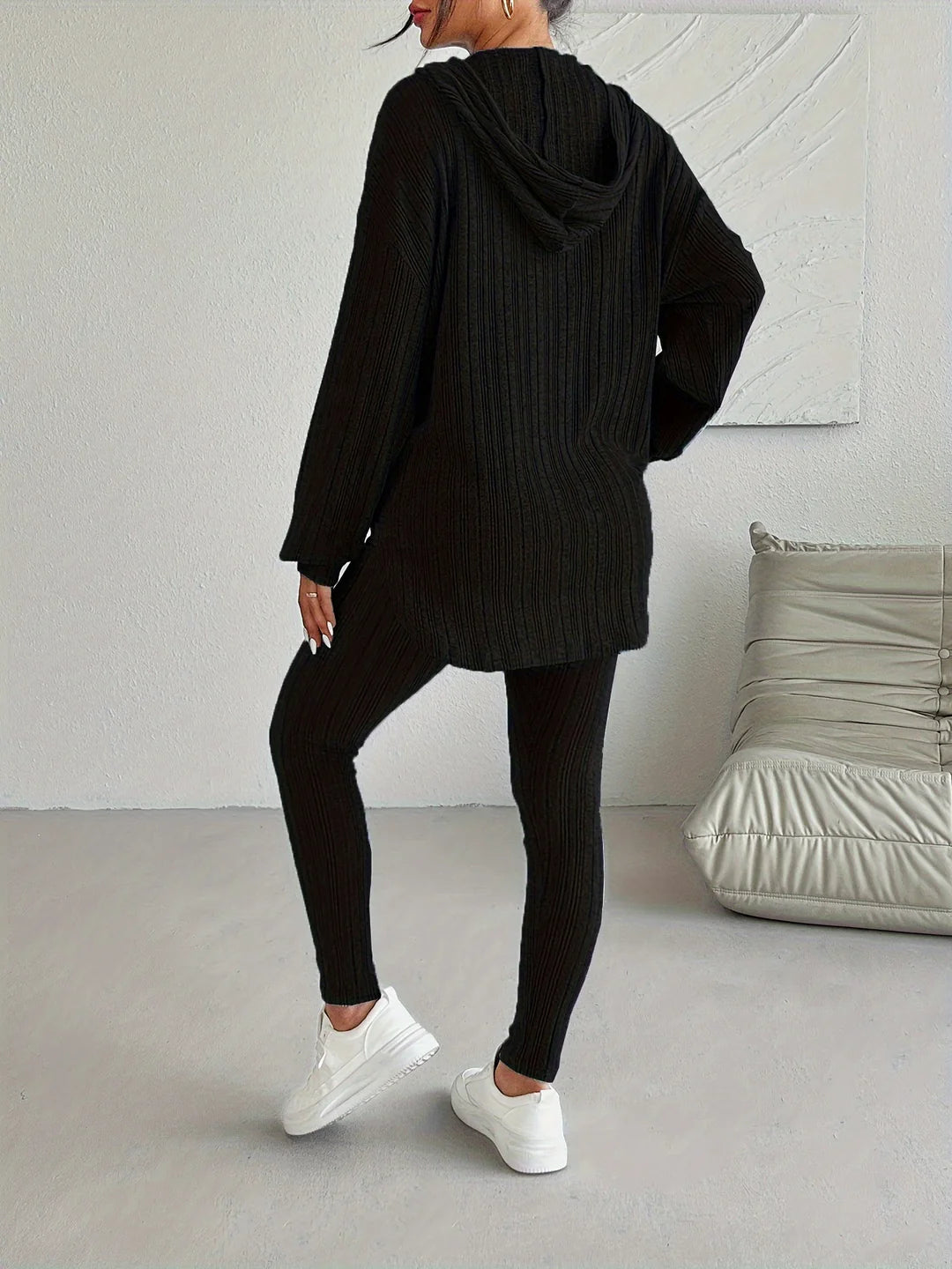 Anja - Geripptes Strick-Lounge-Set