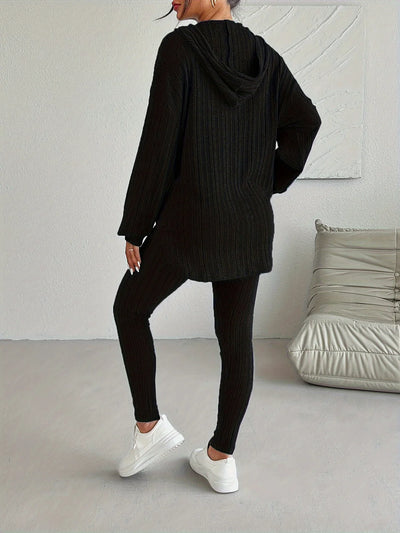 Anja - Geripptes Strick-Lounge-Set