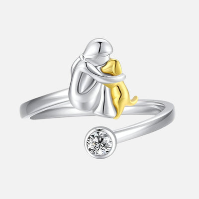 HANDGEFERTIGTER SILBERRING MIT ZIRKONIA