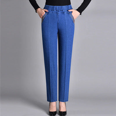 Adelheid - Damenjeans mit Gummibund und Seitentaschen