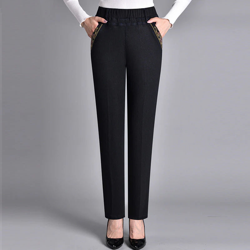 Adelheid - Damenjeans mit Gummibund und Seitentaschen