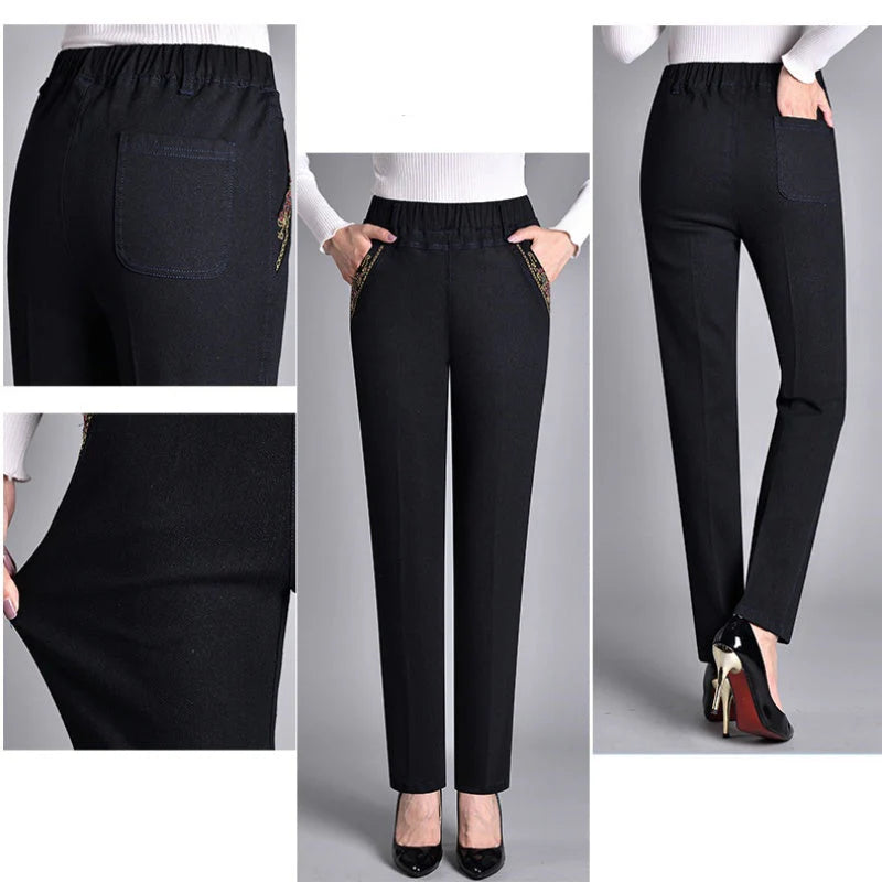 Adelheid - Damenjeans mit Gummibund und Seitentaschen