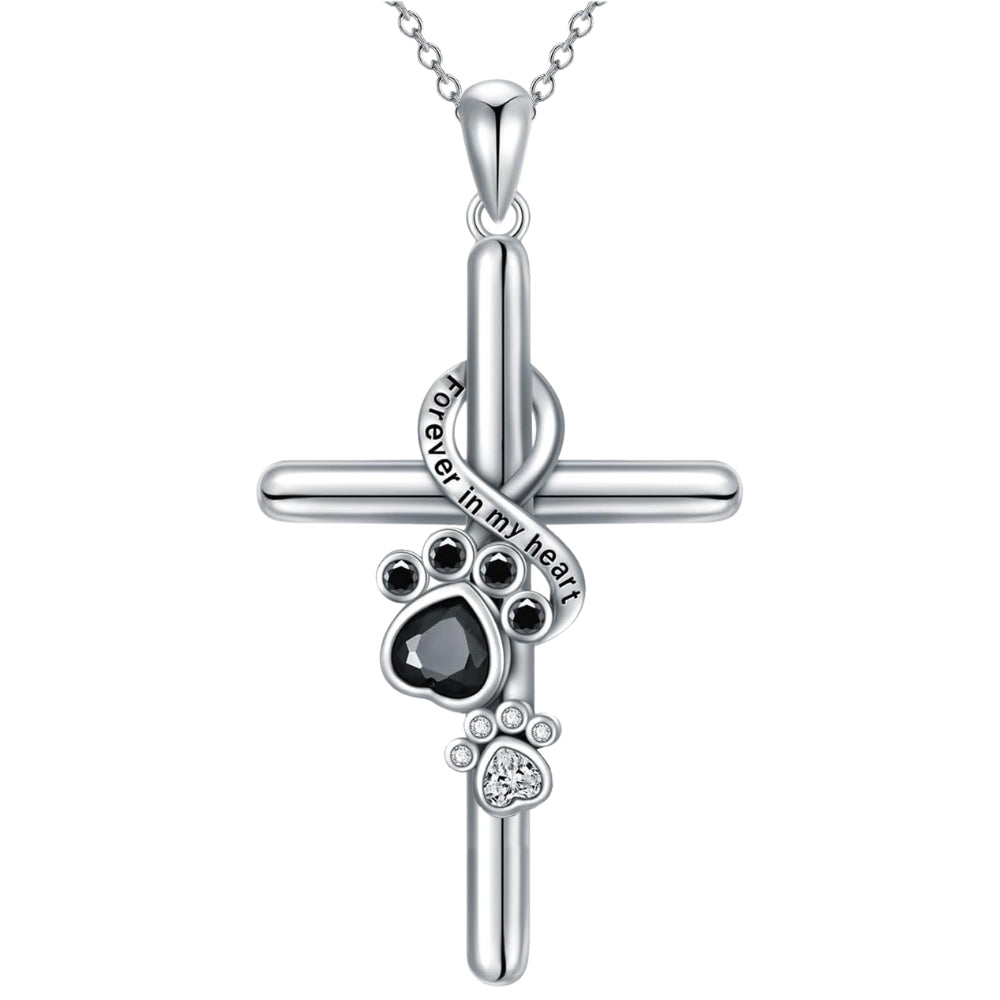 SILBERNE TATZENKREUZ-HALSKETTE