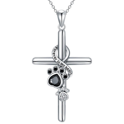 SILBERNE TATZENKREUZ-HALSKETTE